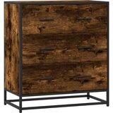Maison Chic Komoda - Predalnik dimljeni hrast 68x35x76 cm inženirski les in kovina, (21720774) | Shoptok.si