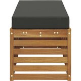  Stolček klop z blazino Naravna in antracitna 115 x 43 x 37 cm, (5000270297) | Shoptok.si