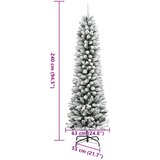  Umjetno usko božićno drvce sa snijegom 240 cm PVC i PE | shoptok.hr