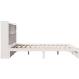 vidaXL Krevet s regalom z knjige bez madraca bijeli 180x200cm borovina | shoptok.hr