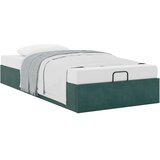 vidaXL Otomanski posteljni okvir brez vzmetnice zelen 100x200 cm žamet | Shoptok.si