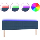  LED nočna omarica z linijami modra 100 cm tkanina, (22083479) | Shoptok.si