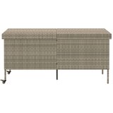  Vrtna kutija za pohranu s kotačima svijetlosiva 160x55x75 cm poli ratan | shoptok.hr