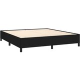 vidaXL Box spring postelja z vzmetnico črna 180x200 cm blago | Shoptok.si