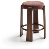 Kave Home Rjav/v temni naravni barvi barsko stol iz masivnega jesena (višina sedeža 75 cm) Granite – Cene