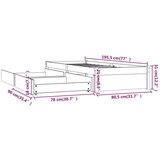  Posteljni okvir s predali črna 75x190 cm majhna enojna, (20643327) | Shoptok.si