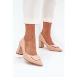 Boto Heels with decoration beige Celira | Shoptok.si