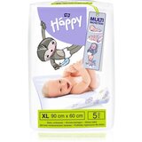 Bella Baby Happy Size XL previjalne podloge za enkratno uporabo 90x60 cm 5 kos | Shoptok.si