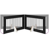  Vrata za pse s postoljem 2 pcs Crni hrast 100 x 60 cm | shoptok.hr
