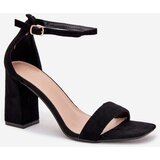 Boto Ladies Heeled Sandals Made Of Eco Suede Black Elirae | shoptok.hr