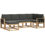 vidaXL Zunanja garnitura za sedenje 6 pcs Bela in antracit Poliester, (5000281860) | Shoptok.si