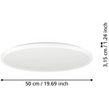 Eglo 901448 - LED stropno svetlo za kupatilo ROVITO 16,8W/230V prečnik 50 cm IP44 belo | Eponuda.com