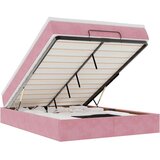 vidaXL Otomanska postelja z vzmetnico roza 140x190cm žamet | Shoptok.si