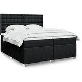  The Living Store Box spring postelja z vzmetnico črn 200x200 cm blago - Box Spring Postelja, (21496811) Cene