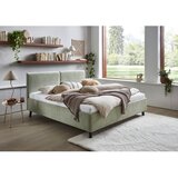 Meise Möbel Svetlo zelena oblazinjena zakonska postelja z letvenim dnom 160x200 cm Piano – | Shoptok.si