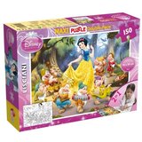 Lisciani Disney Sneguljčica 2 v 1 maxi 150-delni sestavljanka in pobarvanka 70x50 cm - Lisciani | Shoptok.si
