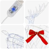  Reindeer vuče saonice LOVIISA 2 kom. 450 LED lampica - Prozirni konop | shoptok.hr