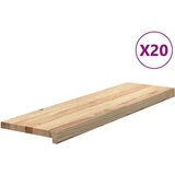  Podloge za stopnice 20 kosov 90x25x2 cm trdna hrastovina | Shoptok.si