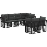  Set vanjskih sofa Crna Poliester | shoptok.hr