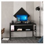 Hanah home Greta Matte 7041 Crni radni sto 120x74x60 cm, Crna | Eponuda.ba