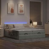 vidaXL Okvir kreveta s madracima svijetlosivi 160x200cm baršunasti | shoptok.hr