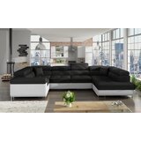 Kotna sedežna garnitura TOMY - črno/bela | Shoptok.si