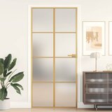 Sobna vrata tanka zlatna 93x201,5 cm kaljeno staklo i aluminij Cijene