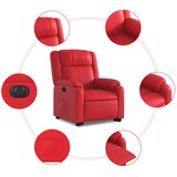  Električni naslonjač na podizanje umjetna koža crveni | shoptok.hr