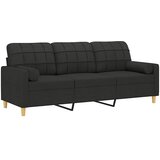  Trosjed s ukrasnim jastucima crni 180 cm od tkanine | shoptok.hr