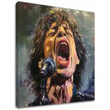 Mick Jagger Legenda na odru | 100% original akrilna poslikava 60x60 cm | Shoptok.si