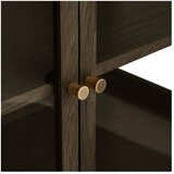 House Nordic Temno rjava vitrina v hrastovem dekorju 180x80x40 cm Zamora – | Shoptok.si