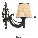 Opviq zidna lampa gloria coral natural black