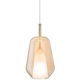  Ondaluce - Visilica na sajli THELMA 1xE27/15W/230V prečnik 19 cm zlatna/zadimljeno bež | Eponuda.com