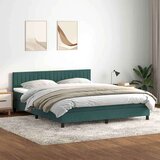 Box spring postelja z vzmetnico temno zelena 180x220 cm žamet, (22053459) | Shoptok.si