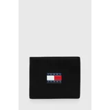 Tommy Jeans Usnjena denarnica moški, črna barva