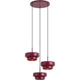 QAZQA Retro Pendant Lamp Plum with Metal Shade 3-Light - Ophelia Cene