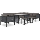  Modularna kutna sofa od poliratana s desnim naslonom antracit | shoptok.hr