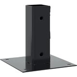  Postolja za stupove kvadratna 12 kom čelik presvučen prahom Antracitno siva 46 x 46 mm | Shoptok.si