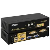 + VGA KVM USB svič CKL-822UD 2-portni sa VGA kablovima, Dual Monitor, do 1080P () i 2048*1536@450MHz (VGA), auto EDID, izlaz za audio i mikrofon, extra USB 2.0 port, svič mode: hotkey, mouse, push button,auto scan