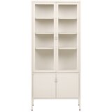 House Nordic Kremno bela jeklena vitrina 80x180x35 cm Brisbane – | Shoptok.si