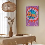  Slika - Comic Street Art (1-part) - Colorful Text on Vibrant Background 40x60 Na talijanskom platnu | shoptok.hr