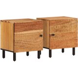 Furnova Nočna omarica 2 kosa 40x33x46 cm trden akacijev les, (21928014) | Shoptok.si