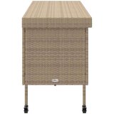 vidaXL Vrtna kutija za pohranu s kotačima bež 160x55x75 cm poliratan | shoptok.hr