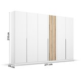 Modern Living Omara S Klasičnimi Vrati Lamella, Bela, Barva Hrasta | Shoptok.si