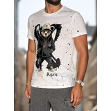 DStreet T-shirt męski z nadrukiem biała | shoptok.hr