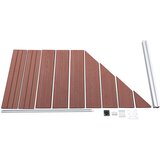  Set WPC ograda 1 kvadratna + 1 kosa 273 x 186 cm smeđi | shoptok.hr