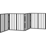  Vrata za pse 4 pcs Crna 60 x 60 cm Cinkani čelik | shoptok.hr