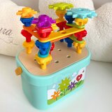 Woopie Green Montessori slagalica s klinovima u kutiji, toranj s perlicama | shoptok.hr