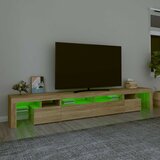 TV ormarić s LED svjetlima boja hrasta sonome 260x36,5x40 cm | Eponuda.com