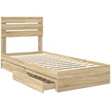 Krevet s od storage Sonoma hrast 90 x 200 cm Konstruirano drvo | shoptok.hr